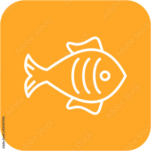 Fish vector icon. Can be used for Nutrition iconset.