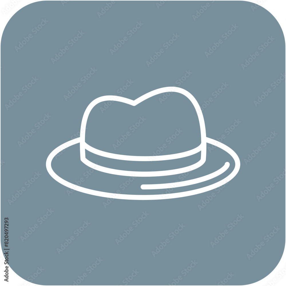 Hat vector icon. Can be used for Trekking iconset. Hat vector icon. Can be used for Trekking iconset.
