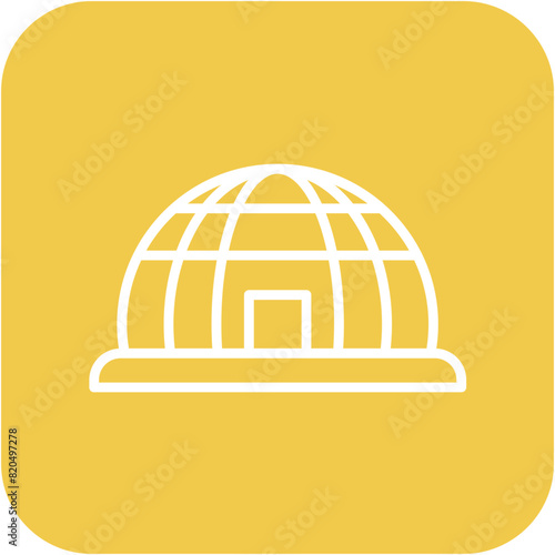 Geodesic Dome vector icon. Can be used for Trekking iconset.