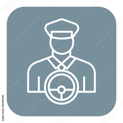 Driver vector icon. Can be used for Railway iconset.