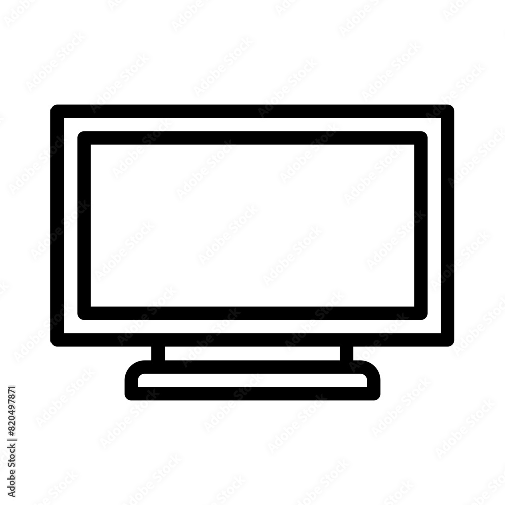Monitor icon or logo illustration outline black style Monitor icon or logo illustration outline black style