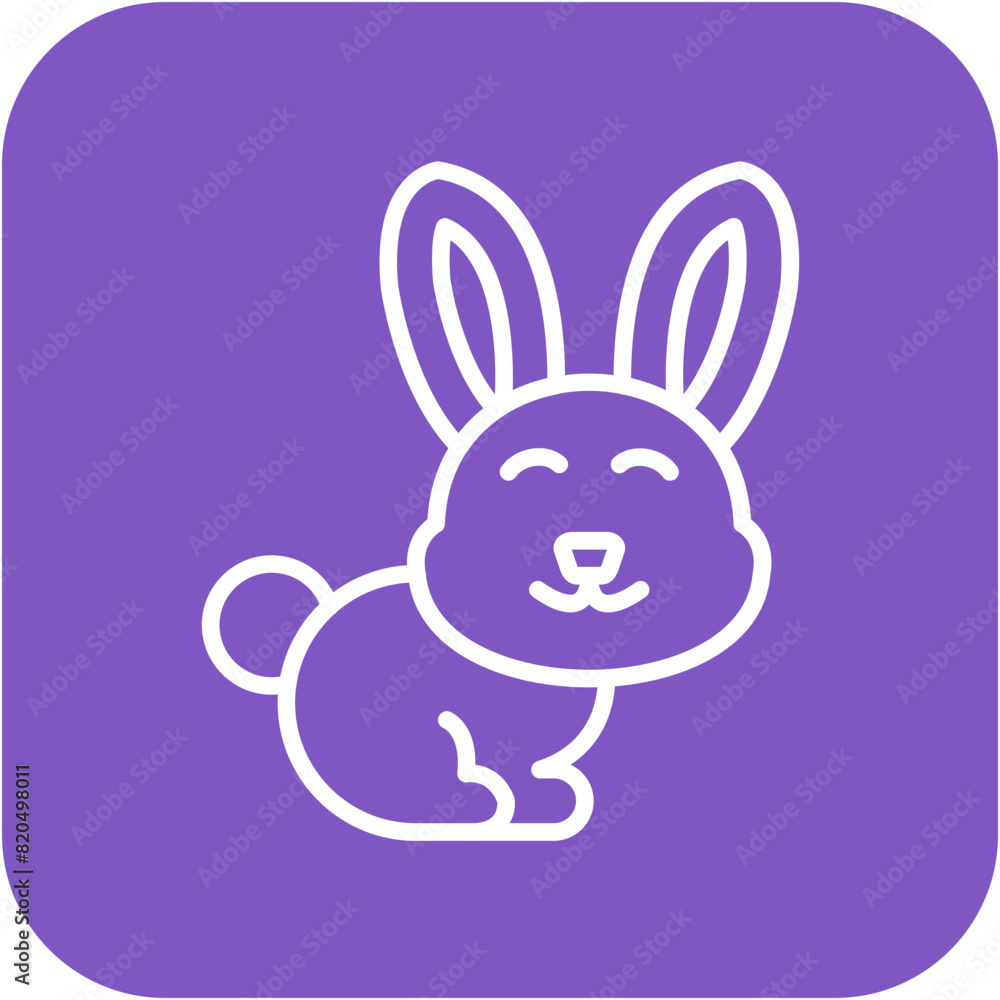 Fototapeta premium Rabbit vector icon. Can be used for Carnival iconset.