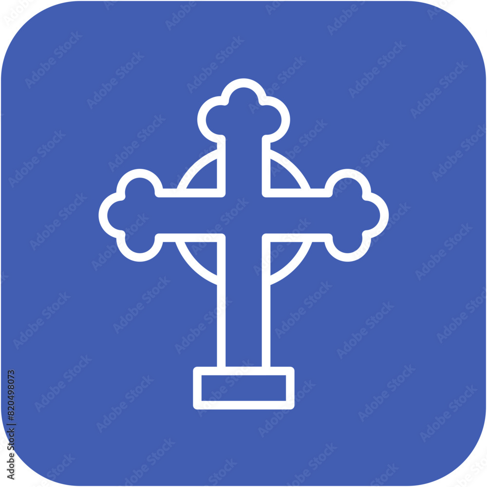 Latin Cross vector icon. Can be used for Carnival iconset.
