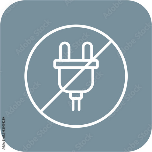 No Electricity vector icon. Can be used for Homeless iconset.