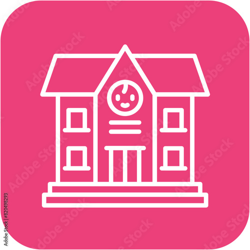 Orphanage vector icon. Can be used for Homeless iconset.