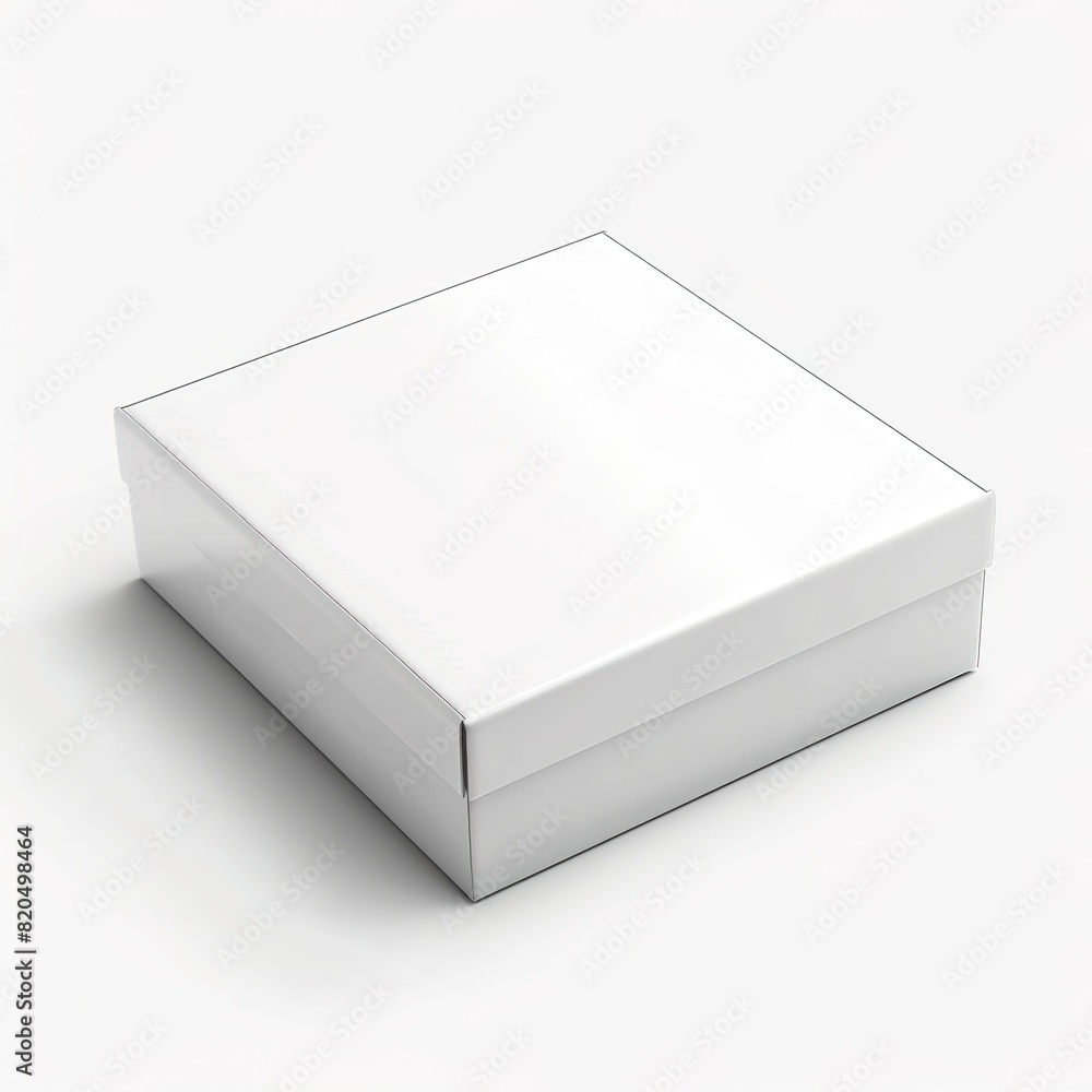 Fototapeta premium White box mockup on white background