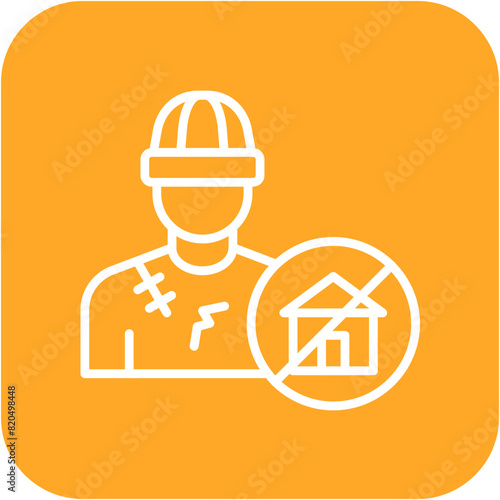Refugee vector icon. Can be used for Homeless iconset.