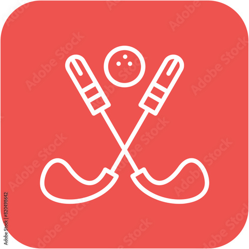Associated Golf Club vector icon. Can be used for Golf iconset.