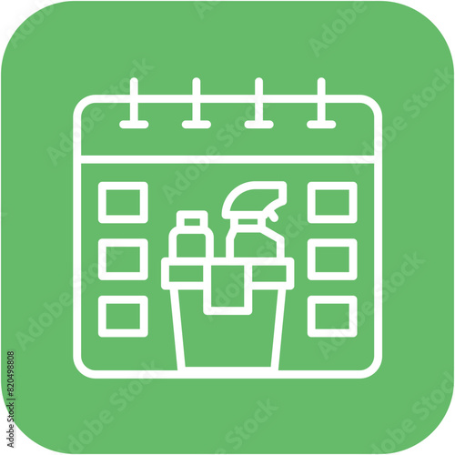 Chores Timetable vector icon. Can be used for Child Adoption iconset.