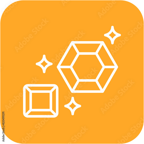 Gem vector icon. Can be used for Fairytale iconset.