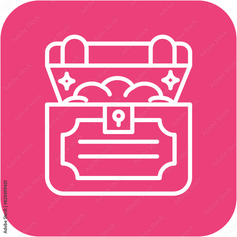 Treasure Chest vector icon. Can be used for Fairytale iconset. Treasure Chest vector icon. Can be used for Fairytale iconset.