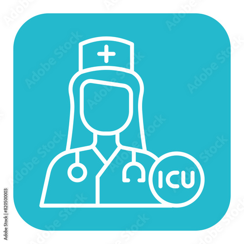 ICU Nurse vector icon. Can be used for Nursing iconset.