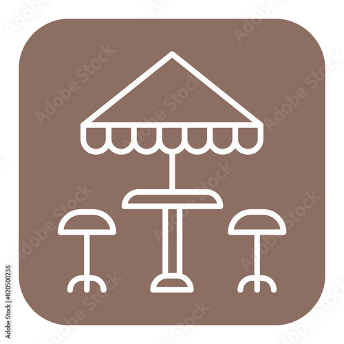 Outdoor Terrace vector icon. Can be used for Coworking Space iconset.