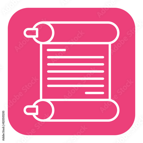 Scroll vector icon. Can be used for Documents And Files iconset.