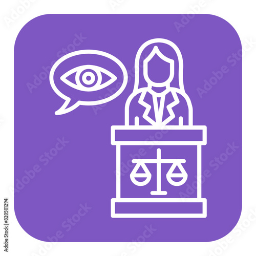 Female Witnness vector icon. Can be used for Crime Investigation iconset.