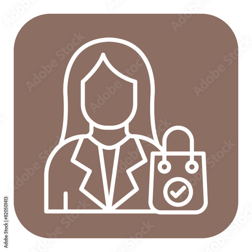 Female Client vector icon. Can be used for Crime Investigation iconset.