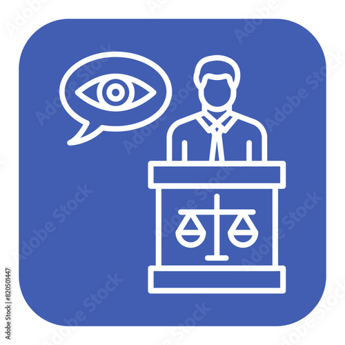 Male Witness vector icon. Can be used for Crime Investigation iconset.