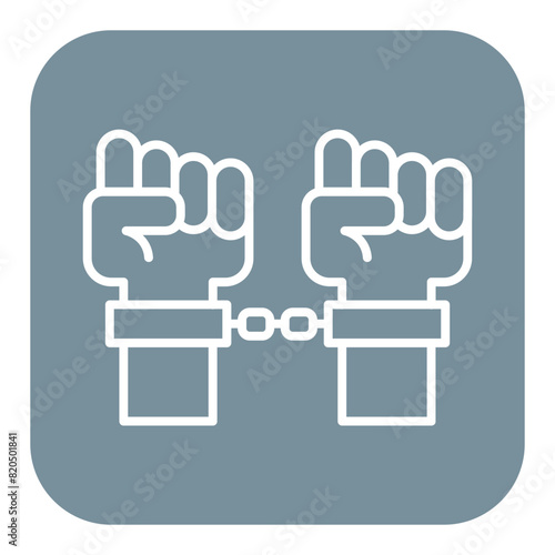 Slavery vector icon. Can be used for Human Rights iconset.