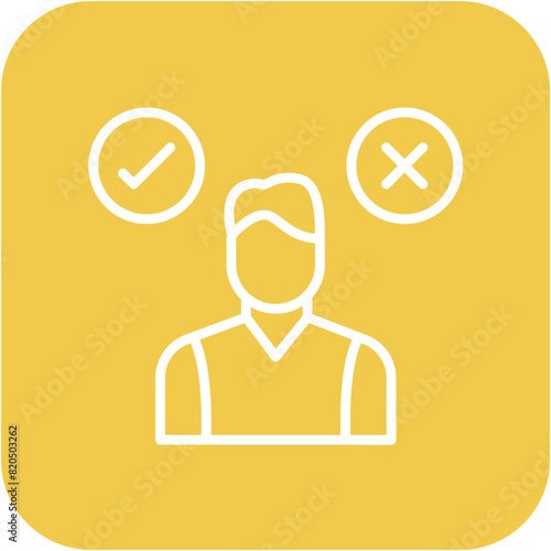 Decision making vector icon. Can be used for Project Assesment iconset.