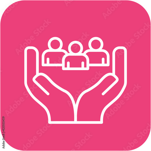 Supportive Community vector icon. Can be used for Charity iconset.