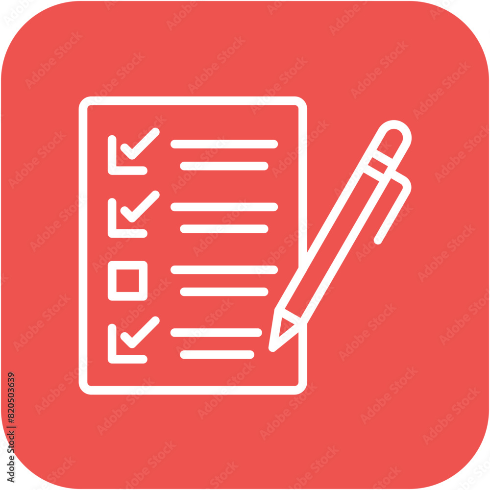 Survey vector icon. Can be used for Charity iconset.