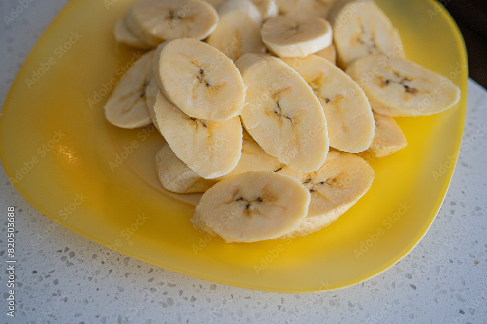 Fresh Organic Plantain sliced and ready to fry Fresh Organic Plantain sliced and ready to fry