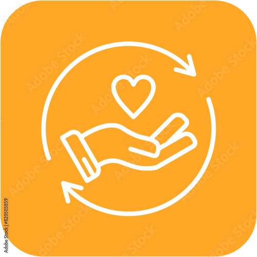 Giving Back vector icon. Can be used for Survey iconset.