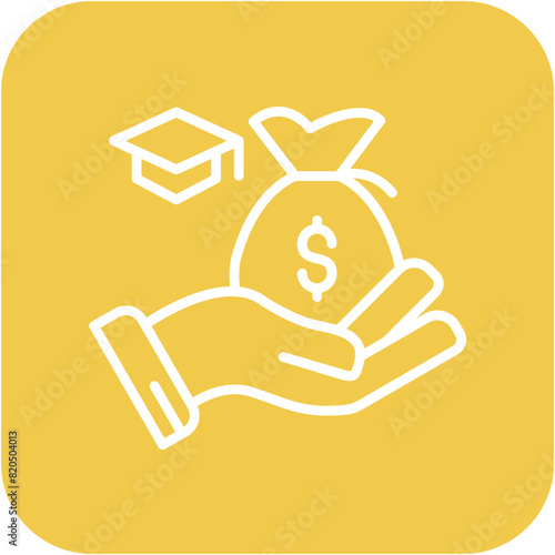 Endowment vector icon. Can be used for Survey iconset.