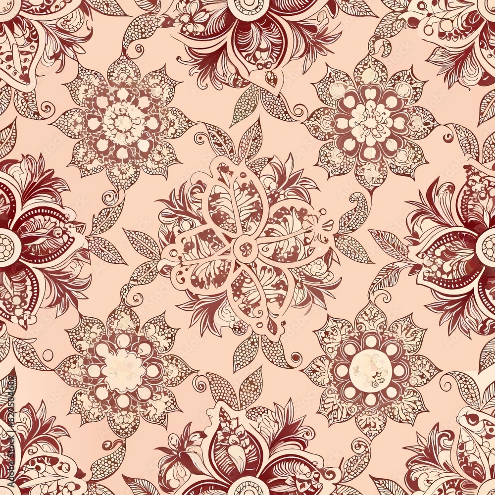 Seamless pattern of intricate lace sketches, adding a touch of delicate beauty to your gift wrap, Generative AI Seamless pattern of intricate lace sketches, adding a touch of delicate beauty to your gift wrap, Generative AI