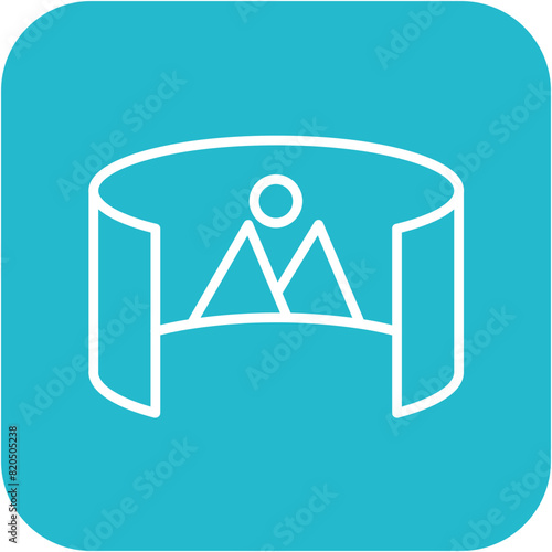 Panaroma View vector icon. Can be used for Business and HR iconset.