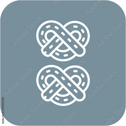 Pretzel vector icon. Can be used for World Cuisine iconset.