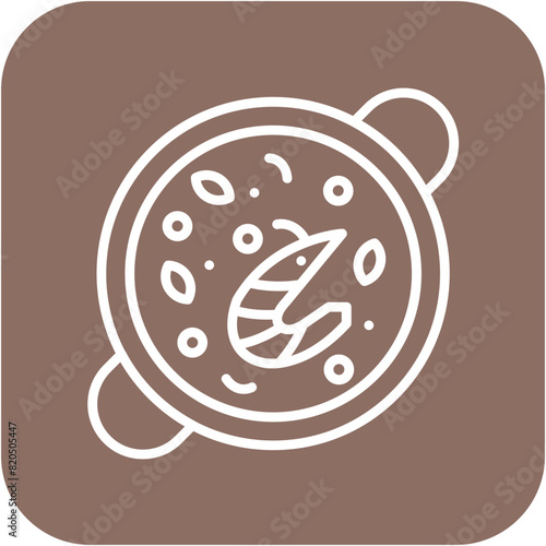 Paella vector icon. Can be used for World Cuisine iconset.
