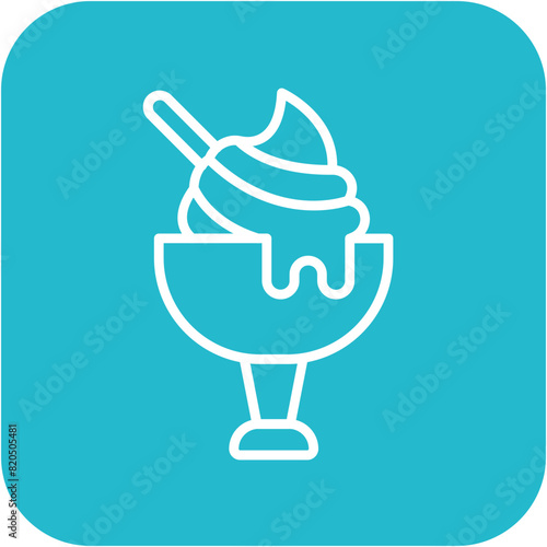Parfait vector icon. Can be used for World Cuisine iconset.