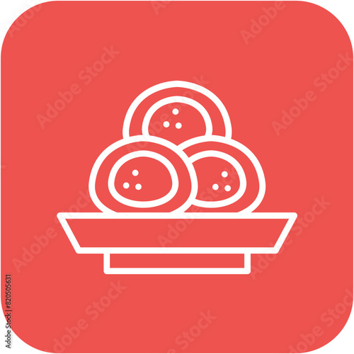 Mochi vector icon. Can be used for World Cuisine iconset.