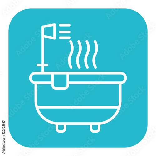 Hot Tub vector icon. Can be used for Spa iconset.