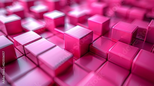 Pink abstract background created by squares lined up neatly.