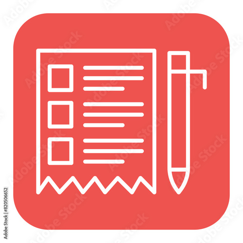 Cut List vector icon. Can be used for Home Improvements iconset.