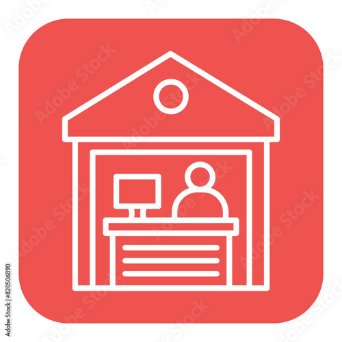 Home Office vector icon. Can be used for Home Improvements iconset.