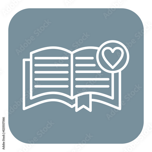 Plot vector icon. Can be used for Literature iconset.