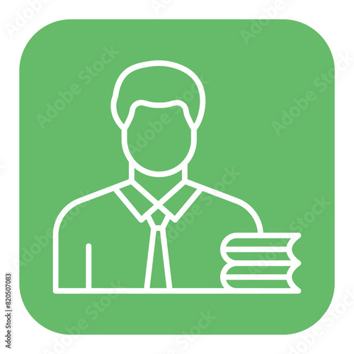 Teacher Male vector icon. Can be used for Literature iconset.