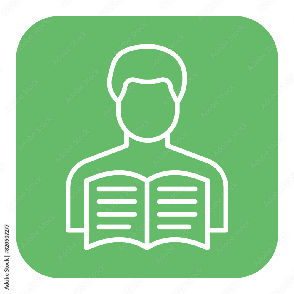 Reader Male vector icon. Can be used for Literature iconset. Reader Male vector icon. Can be used for Literature iconset.