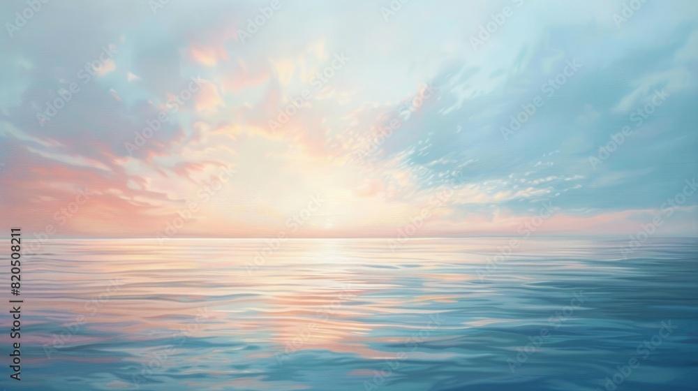 Soft pastels blending into a tranquil sea of serenity.