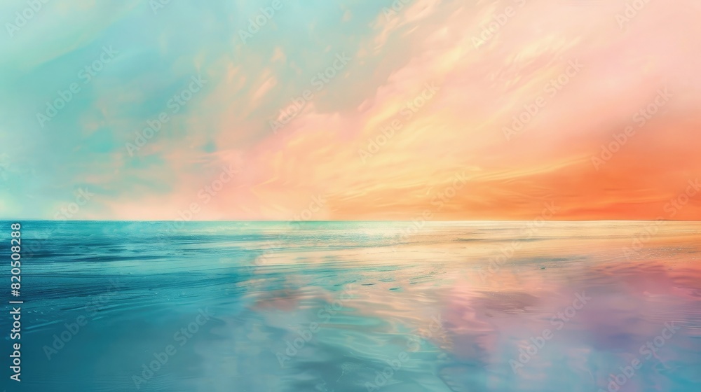 Obraz premium Soft pastels blending into a tranquil sea of serenity.
