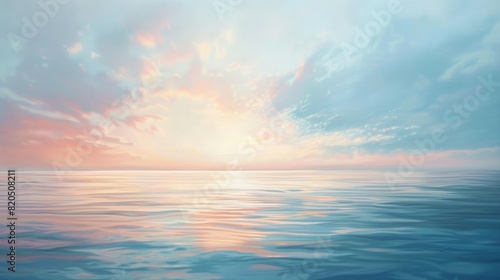 Soft pastels blending into a tranquil sea of serenity. © Naveed