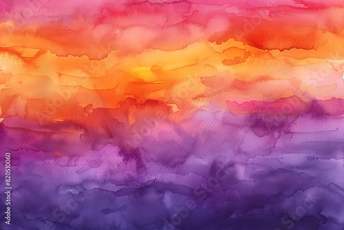 abstract watercolor background sunset sky orange purple #820510060