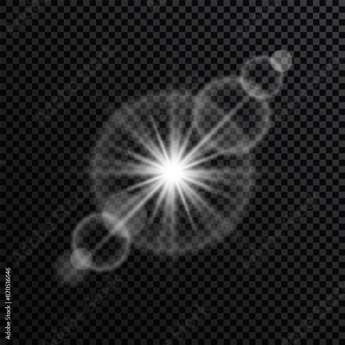 Effect sparkling stars light burst explosion, flickering and flashing lights. collection of different light effects on black background. transparent lens flares and lighting effects. vector design.