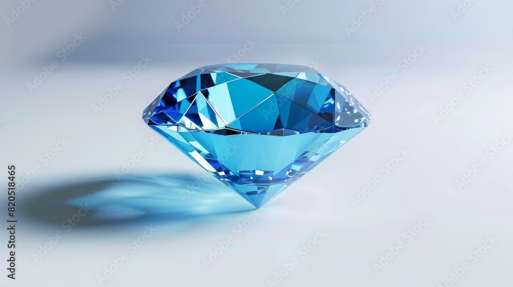 A 3D illustration of a blue diamond on a white background.
A 3D illustration of a blue diamond on a white background.