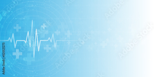 health care and science icon pattern medical innovation concept background vector design..