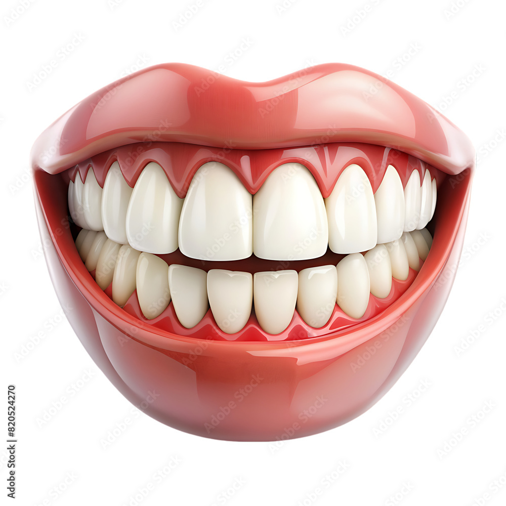 white teeth transparent background