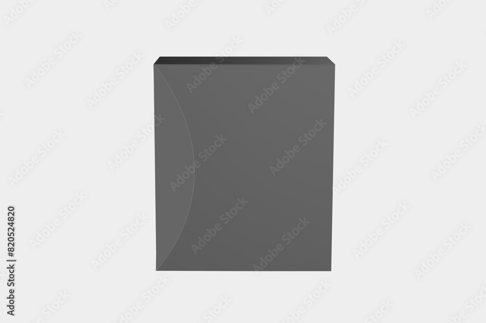 Hard Box Mockup Isolated On White Background. 3d illustration Hard Box Mockup Isolated On White Background. 3d illustration